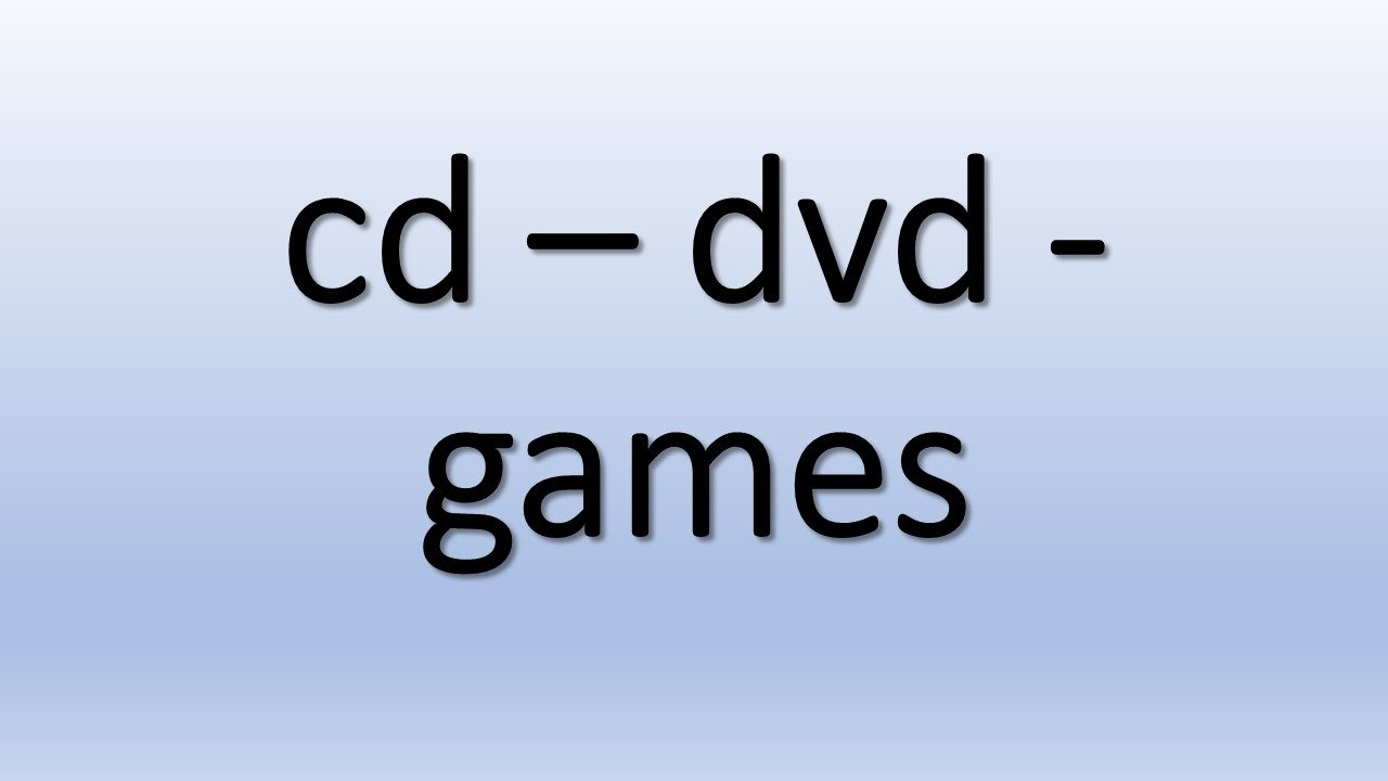 cd – dvd – games